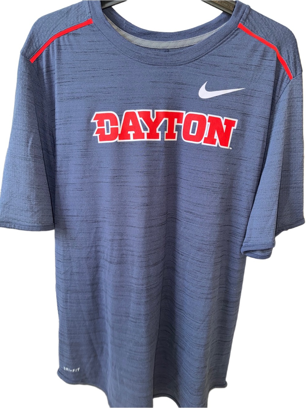 Nike University of Dayton Men's Blue Short-Sleeve Drifit T-Shirt